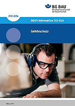 Titelbild DGUV Information 212-024 Gehörschutz